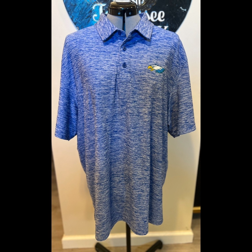Under Armour Eagles Blue Polo Shirt with Classic Collar and Short Sleeves